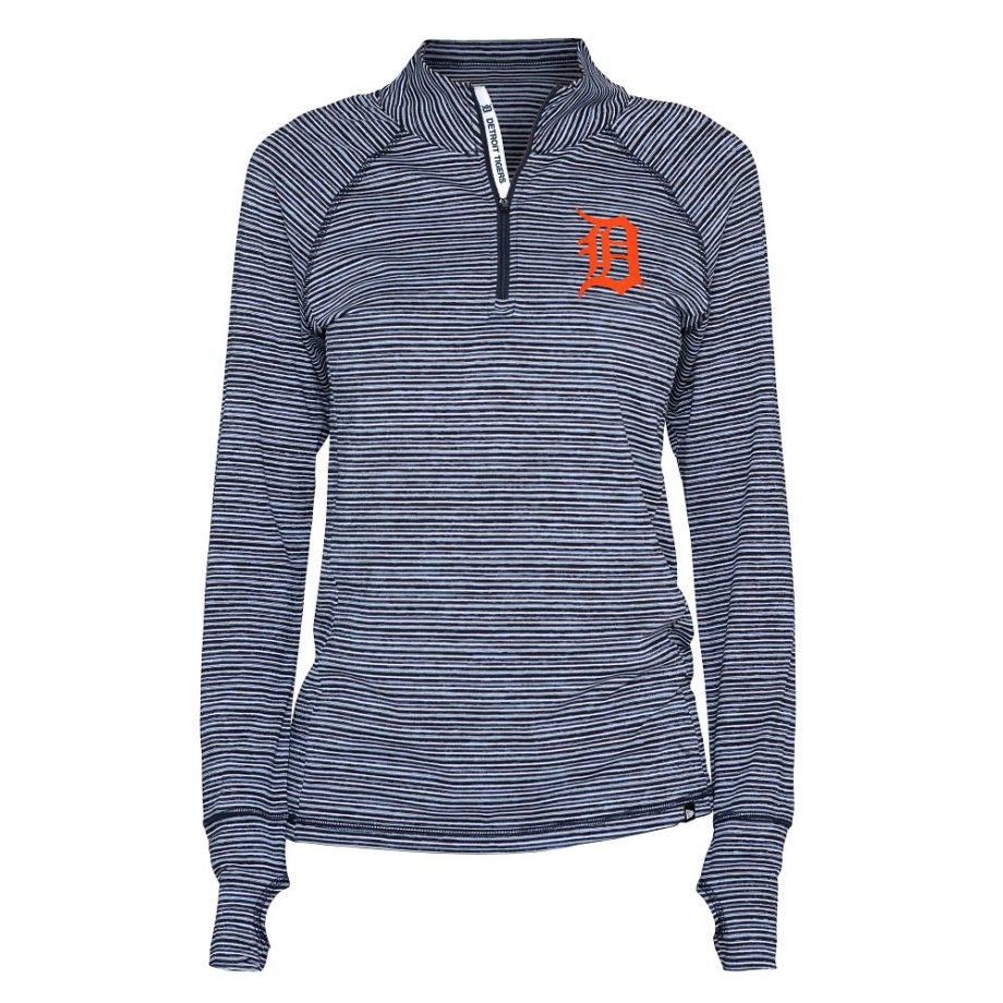 売れ筋商品|||アンティグア カットソー トップス レディース Women's Navy Detroit Tigers Reprocess Quarter-Zip Top Navy womens-nike-navy-detroit-