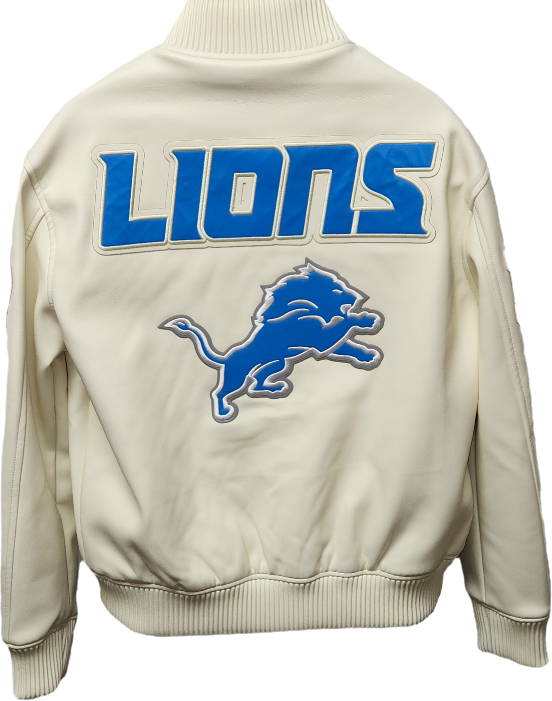 超美品　ライオンズジャケット LサイズFanatics ネイビー Detroit Lions Pro Standard City Signature Men's Leather