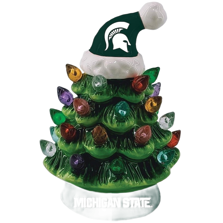 Michigan State ceramic Christmas tree