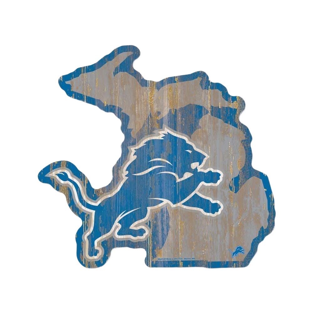 Detroit Lions wood sign