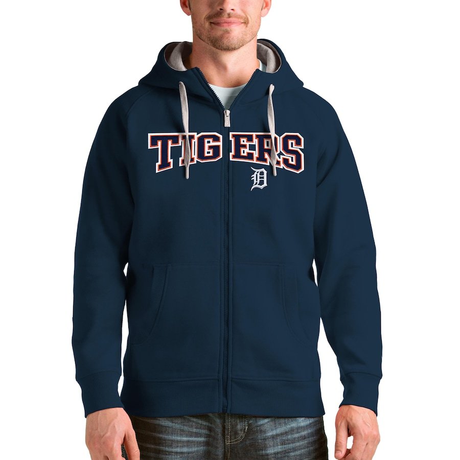 Detroit Tigers Antigua Victory Men's Full Zip Hoodie