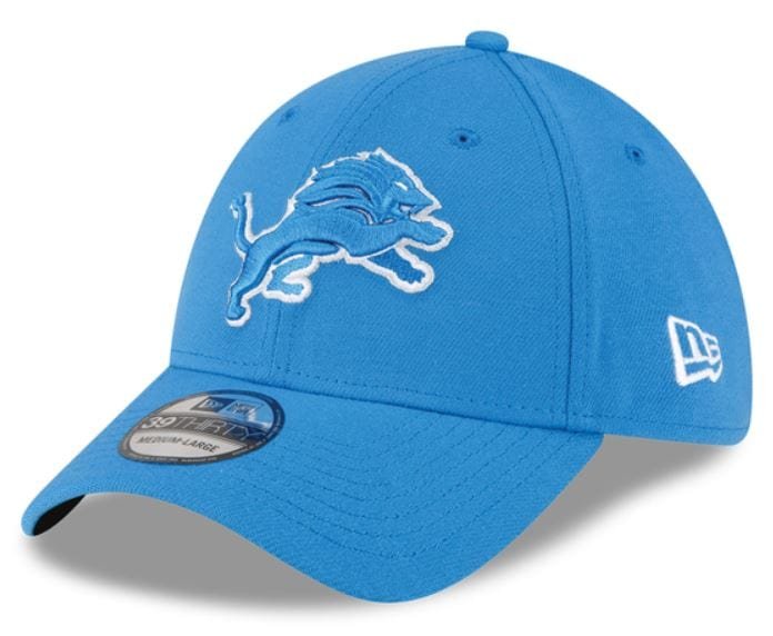 Detroit Lions New Era Team Classic 3930 Sized Hat