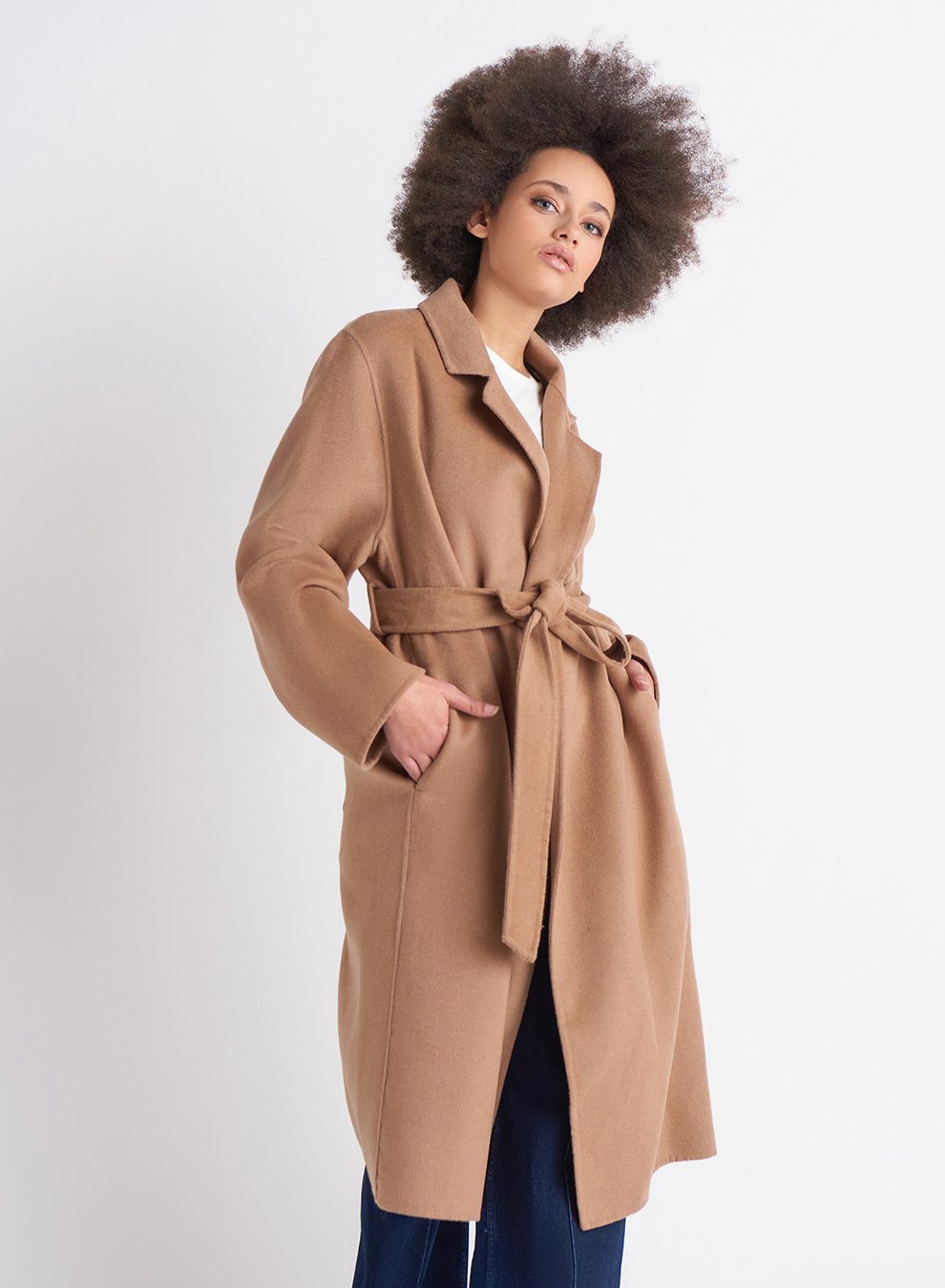 LONGLINE BELTED COAT