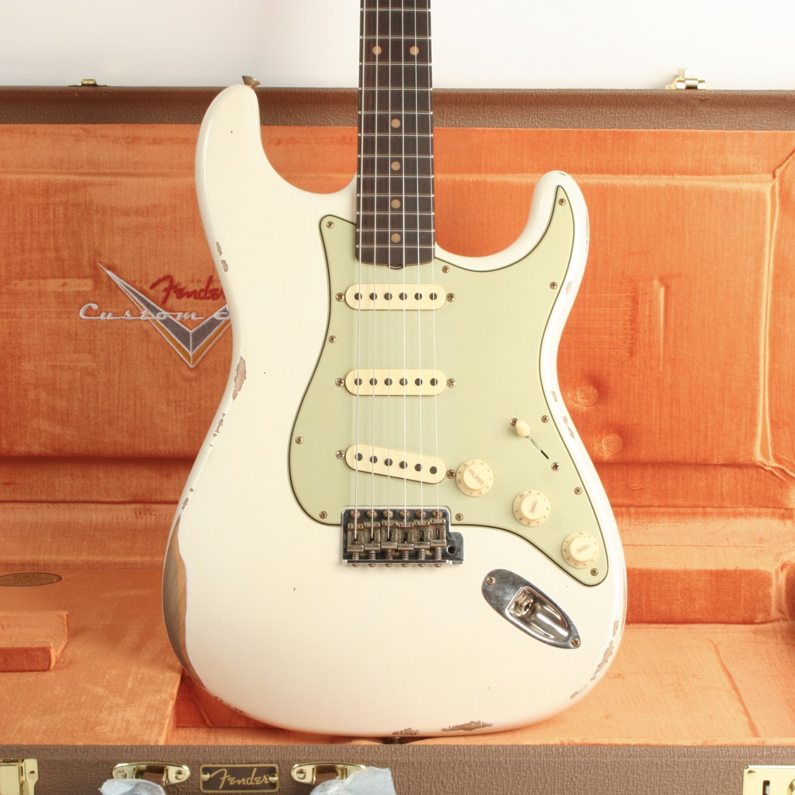 ★Custom Relic OlympicWhite Stratocaster★ Fender Custom Shop 1962 Stratocaster Relic - Olympic White