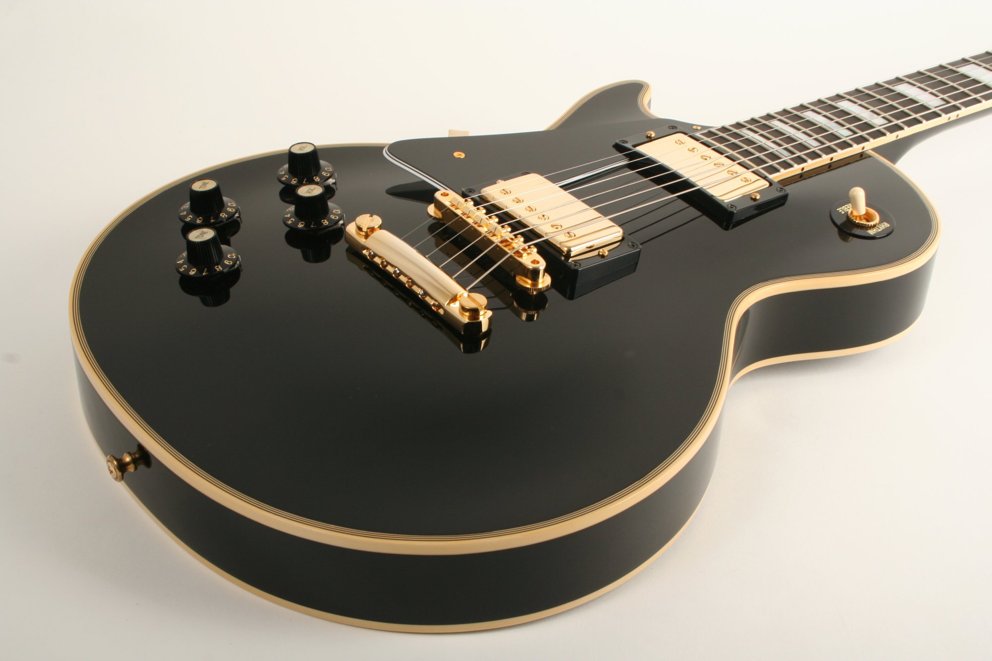 ギター Gibson Custom Shop 1968 Les Paul Lefty Platinum Gibson Custom 1968 Les Paul Custom Reissue Gloss