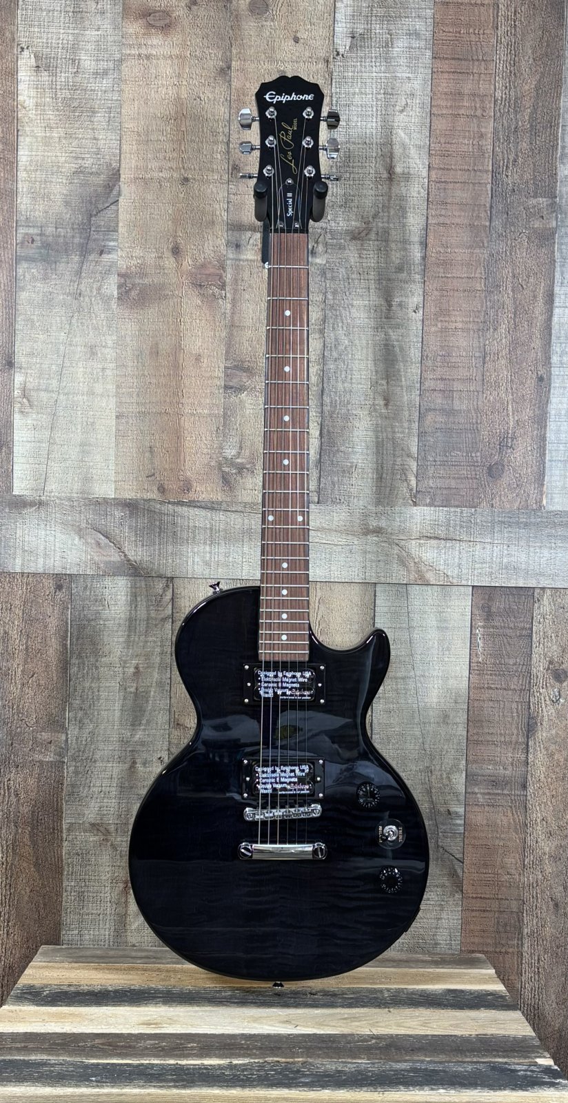【モーちゃん】Epiphone レスポール　ギター　Trans Black Epiphone Les Paul Standard 60s Ebony エレキギター 初心者14点セット