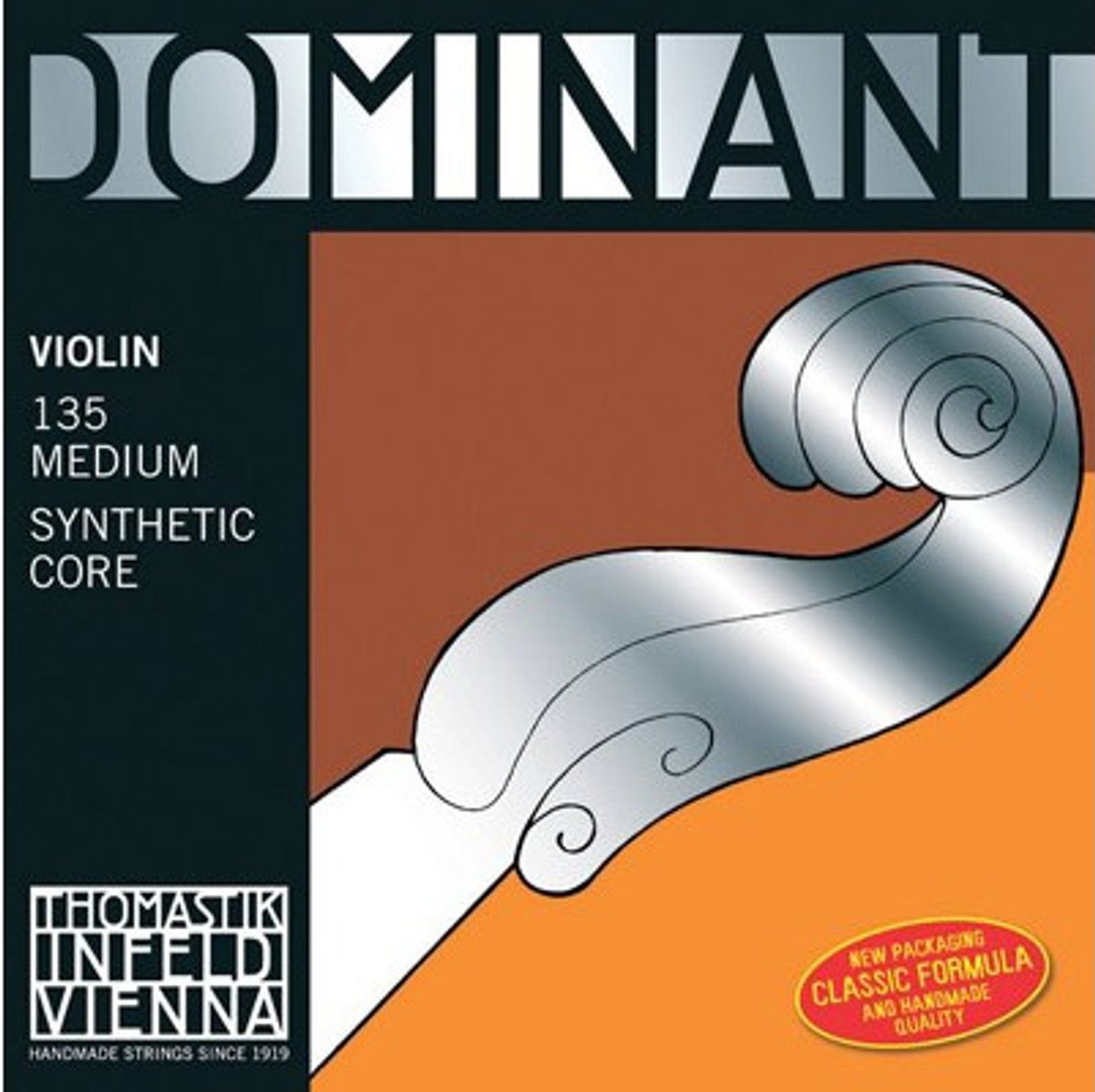 Dominant 3/4 Violin Strings Set Steel E Med Tension Synth Core