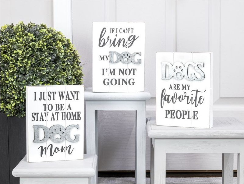 Tazza Grande In Gres 590 Ml "I Just Want To Be A Stay At Home Dog Mom" - Design Zampe E Legno, Regalo Per Amanti Dei Cani