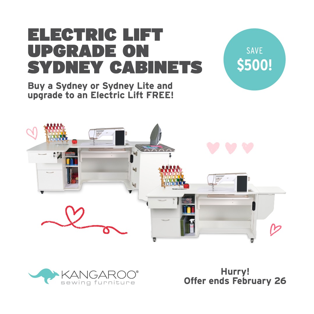 Free electric lift upgrade with purchase of Sydney cabinets