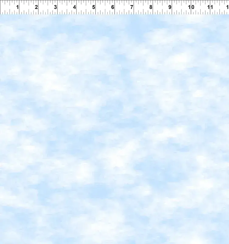 ASE Shop Hop 2026 - Blooming Day and Night in Sky Blue Cloud by Jason Yenter for In the Beginning Fabrics  