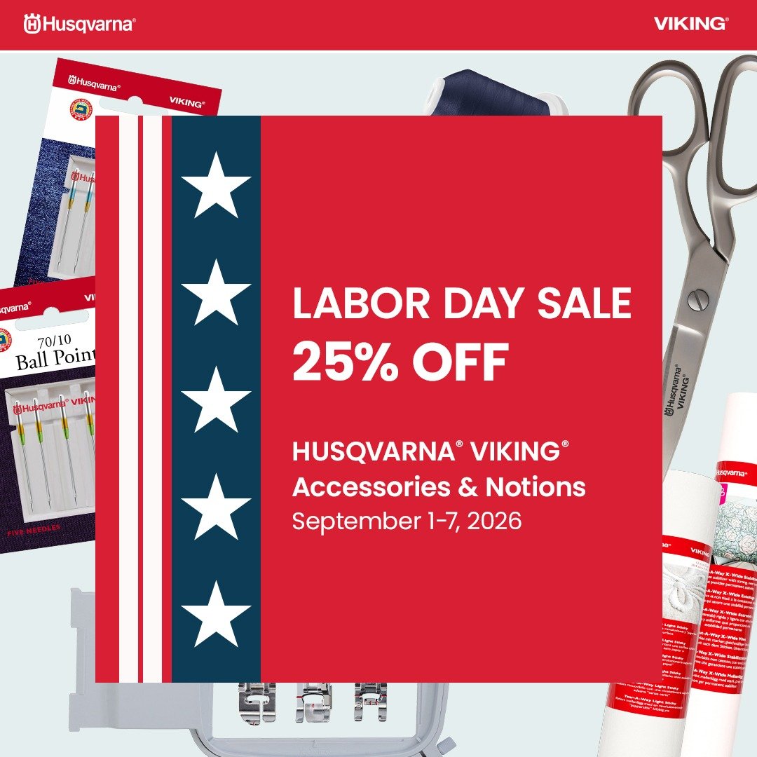 25% off all Husqvarna Viking accessories labor day 2026
