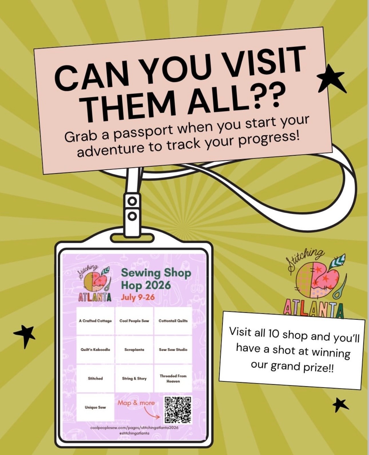Stitching Atlanta Shop Hop Passport