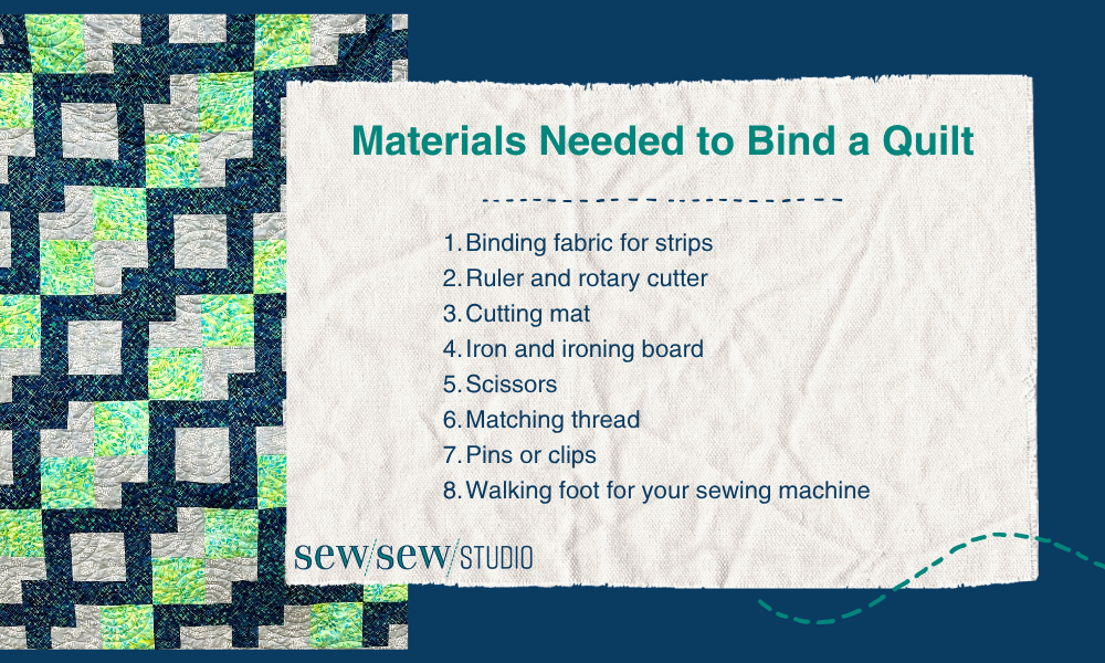 materials needed to bind a quilt