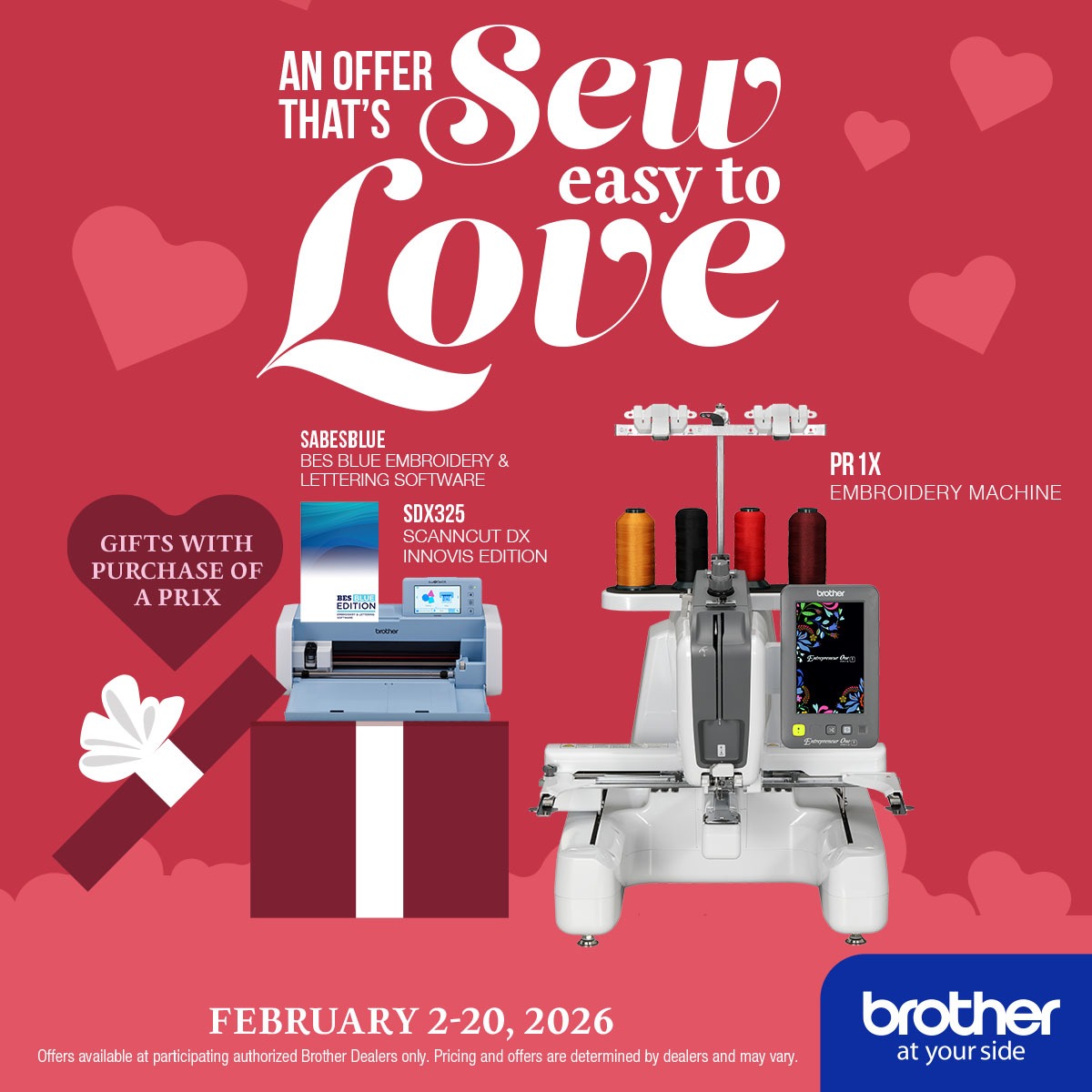 Brother's embroidery machines on sale for National Embroidery Month