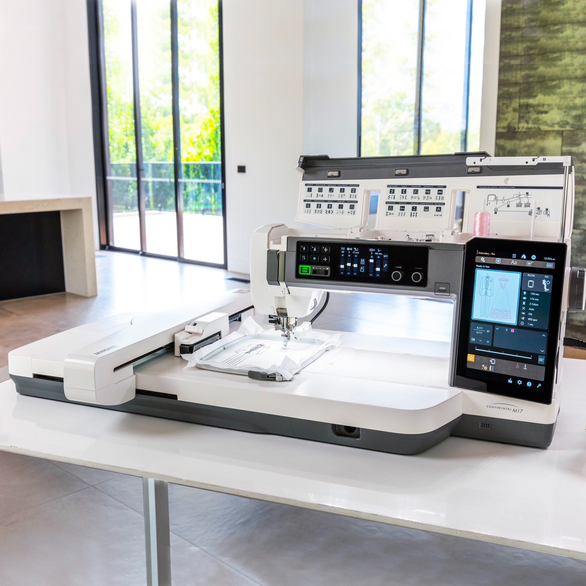 Janome Continental M17 sewing, quilting, and embroidery machine