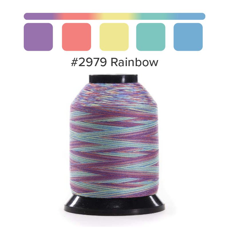Finesse Quilting Thread Variegated Rainbow 636343173875