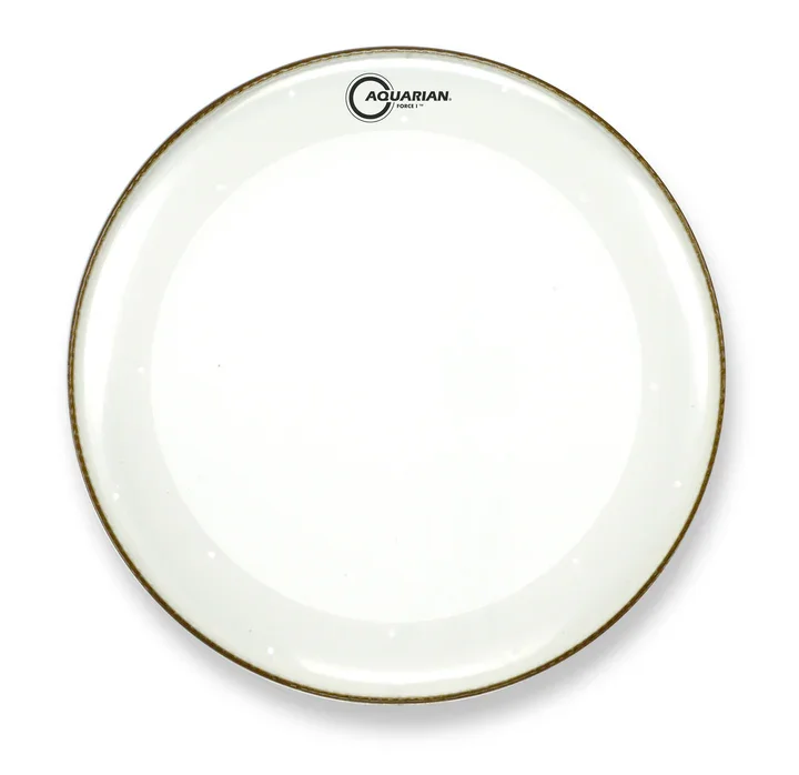 Aquarian 24 Full Force I Clear 10mil Single Ply Bass Drumhead with Vented Control Ring