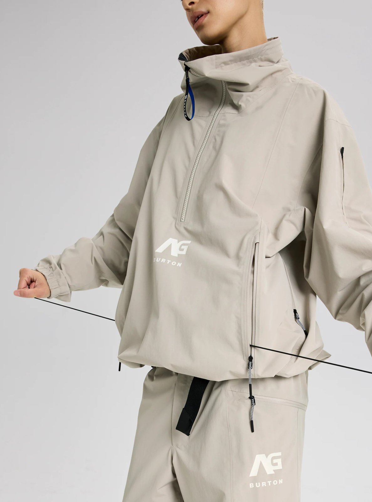 Burton AG Offspin Anorak Jacket - Stone Grey