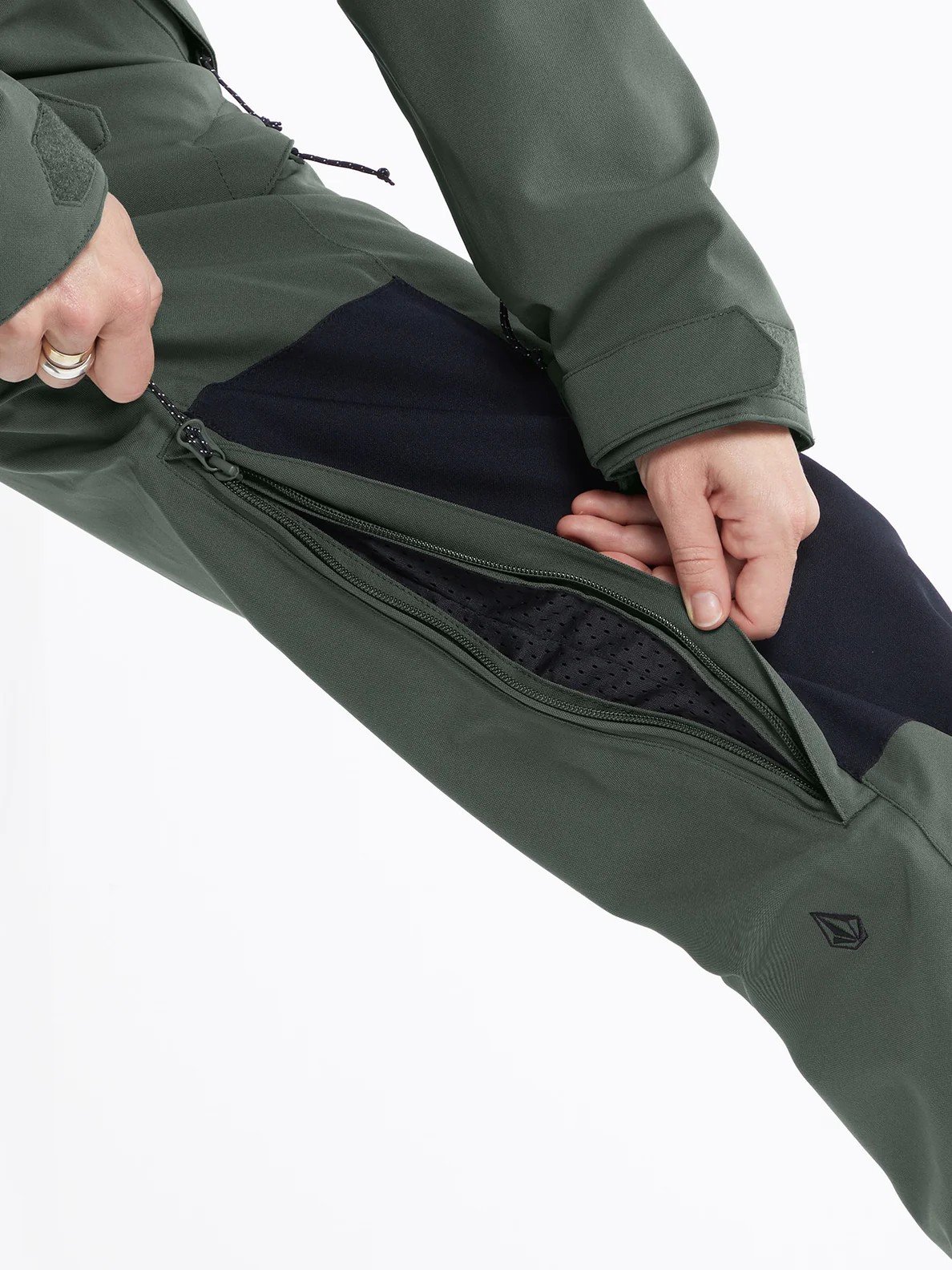 VOLCOM シェルスノースーツ オリーブグリーン Volcom Shiloh Snow Suit - Eucalyptus