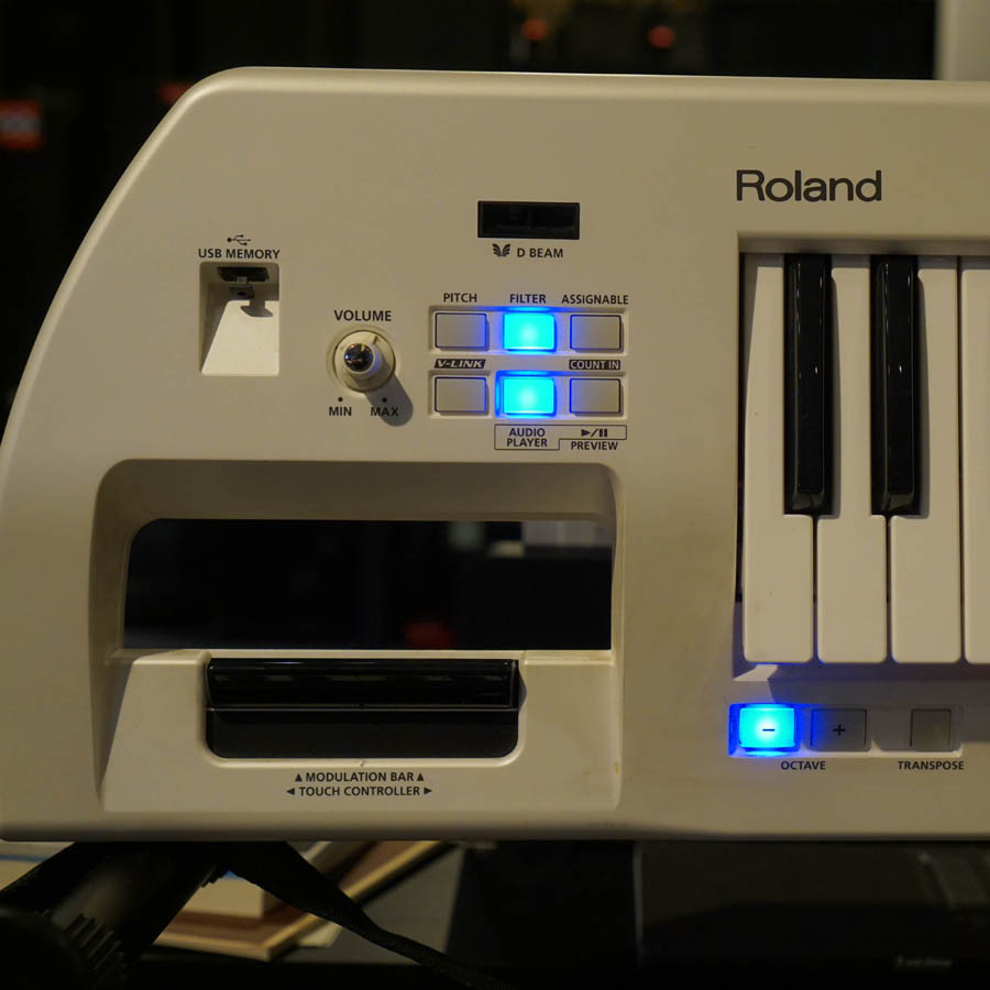 Roland AX-09 Lucina 37-Key Keytar Synthesizer Pearl White - Used