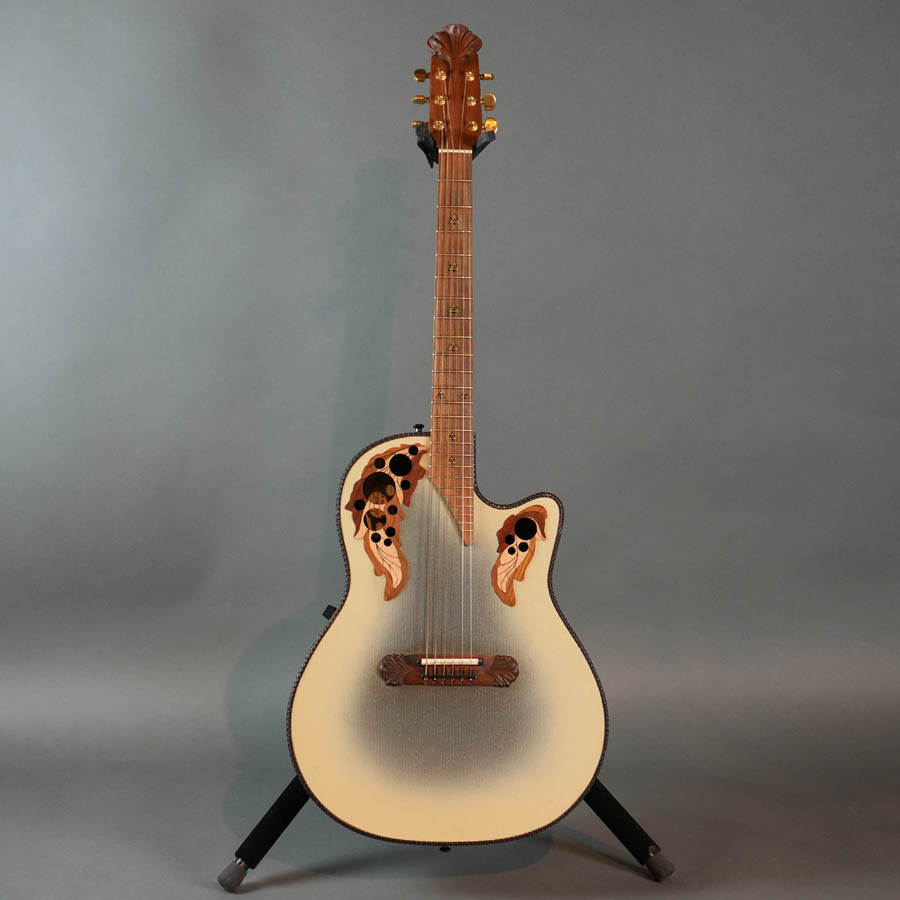 Ovation Super Adamas 1587-7 Reverse Beige Burst w/Case (1992) - Used