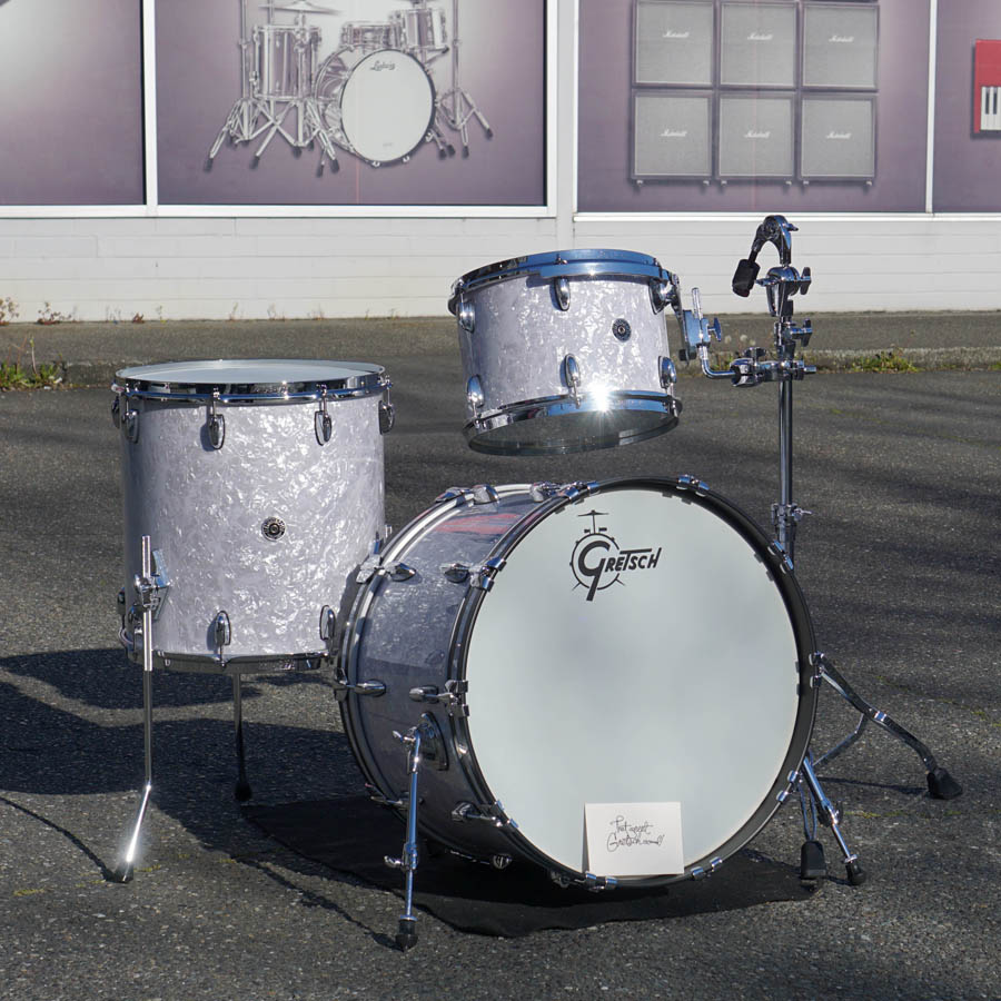 Gretsch USA Brooklyn 3pc Drum Set Shell Pack White Marine Pearl