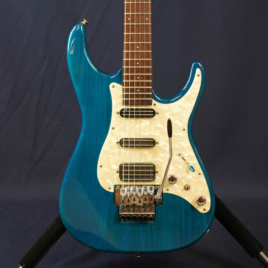 Peavey Axcelerator F Electric Guitar Transparent Blue (1994) - Used