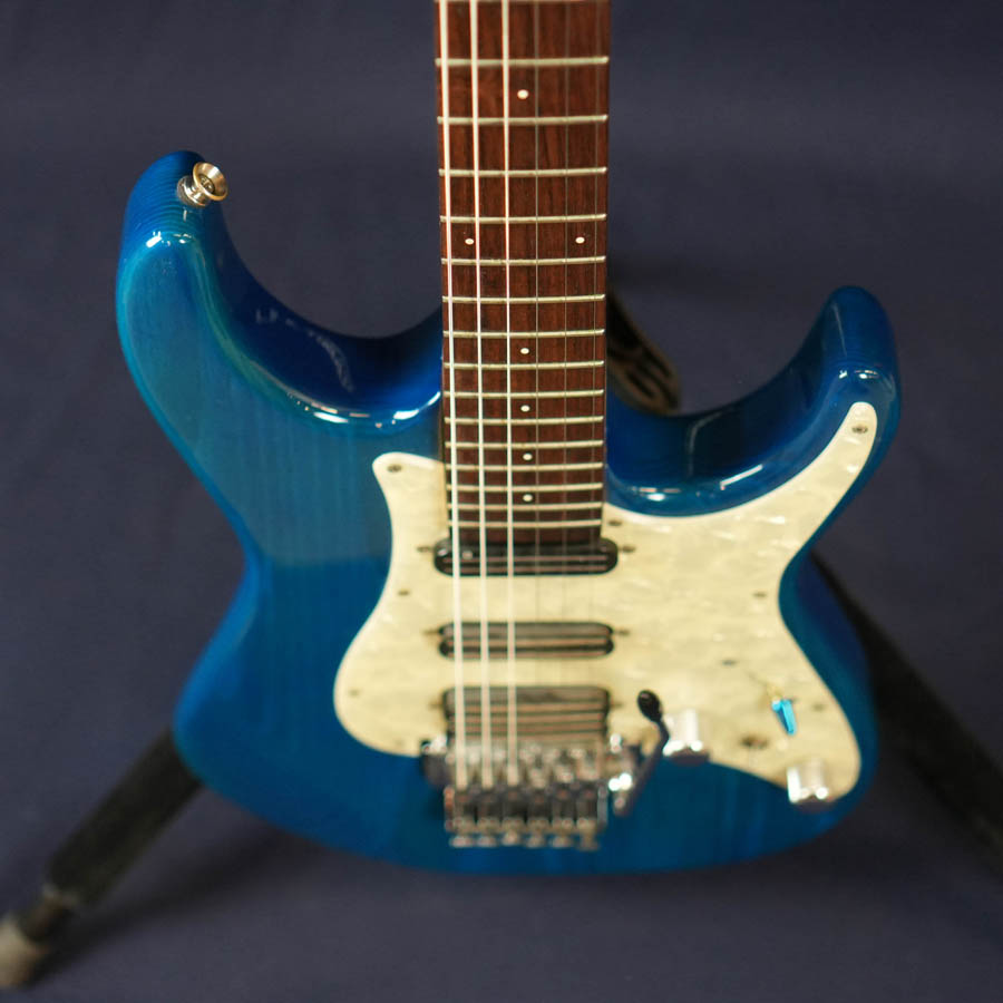 Peavey Axcelerator F Electric Guitar Transparent Blue (1994) - Used