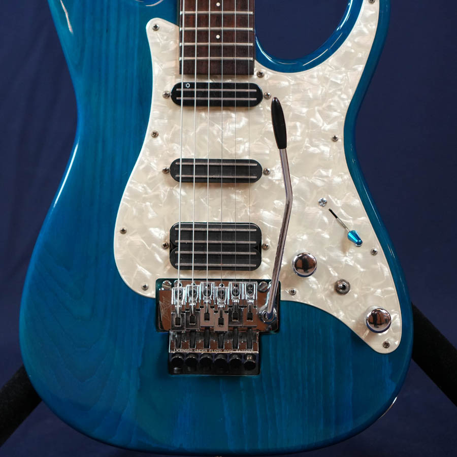 Peavey Axcelerator F Electric Guitar Transparent Blue (1994) - Used