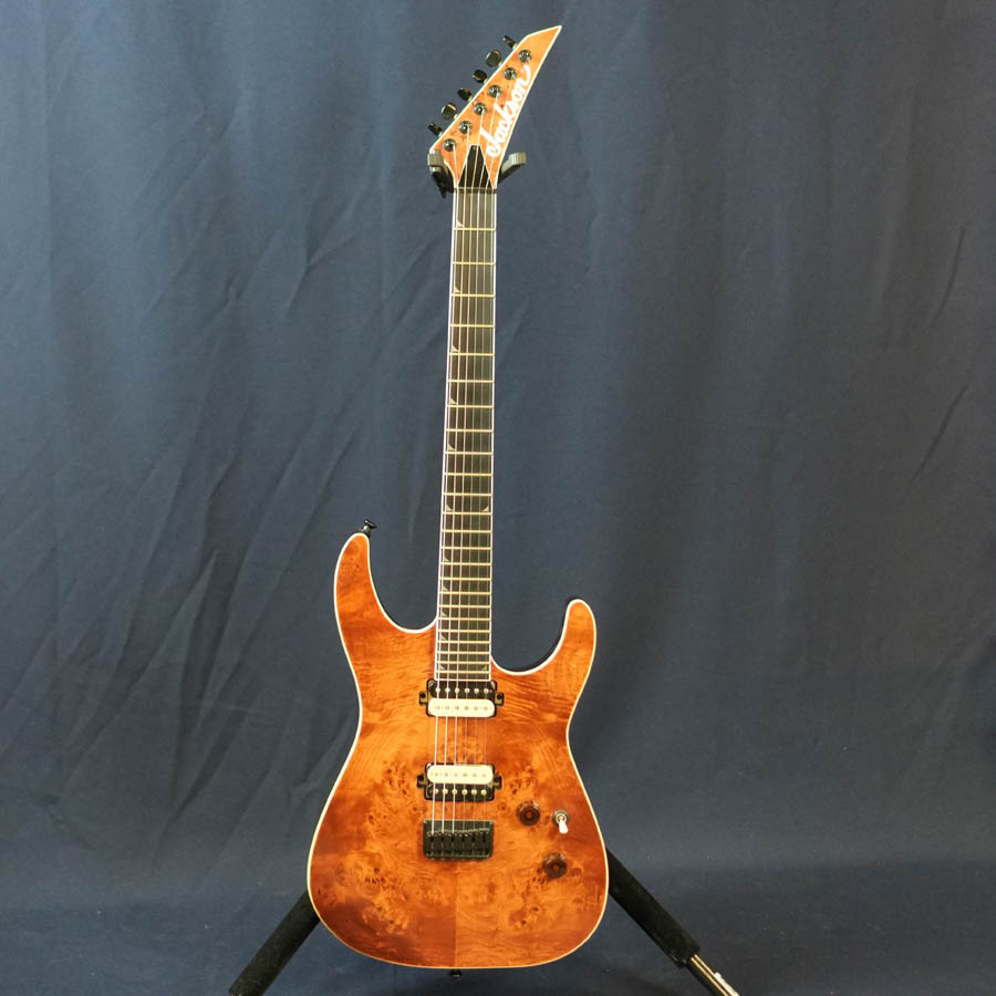 Jackson Pro Soloist SL2P Mah HT Carmel Burl w/Wolftone Pups w/Case