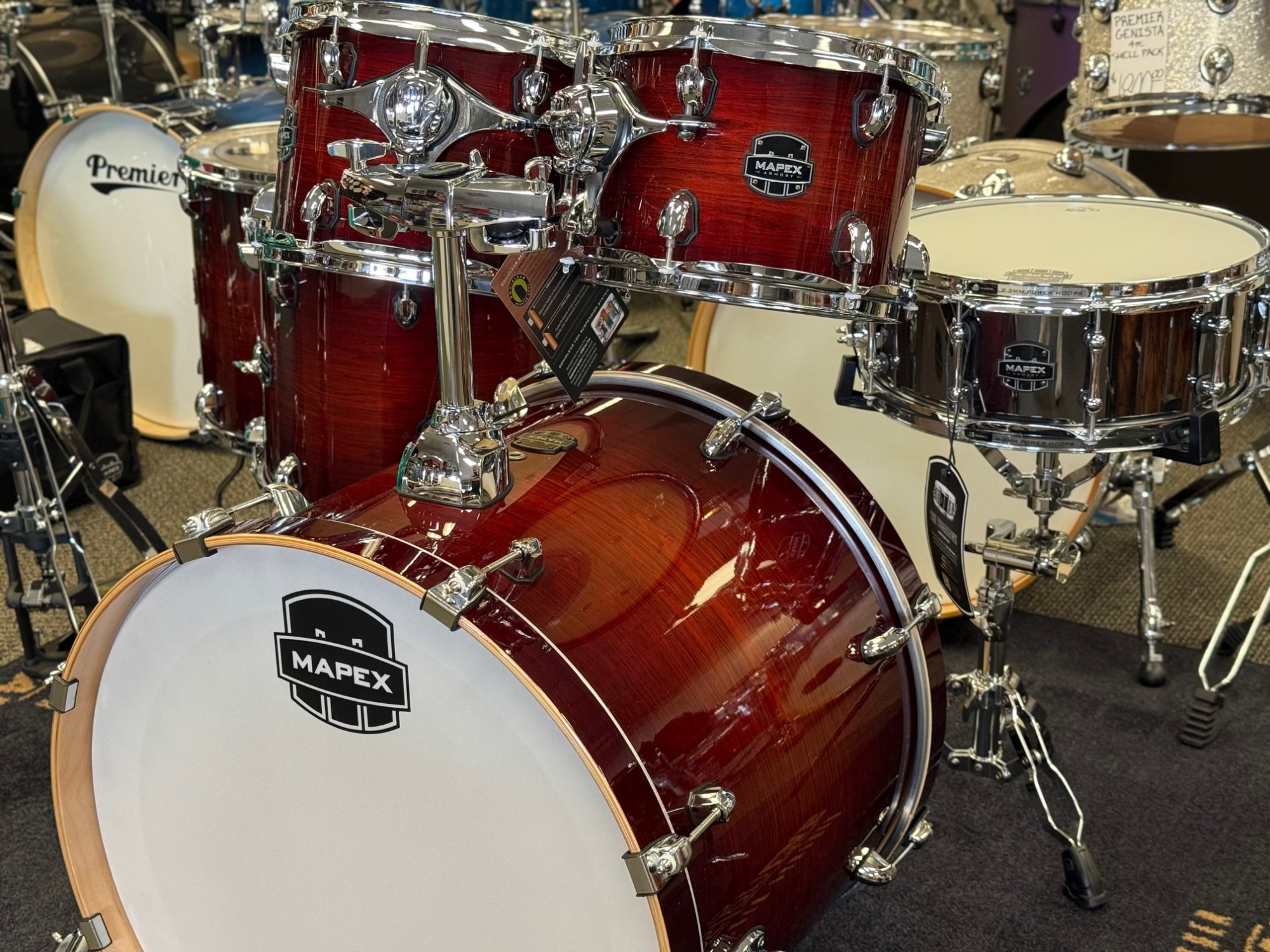 Mapex Armory Studioease Red Onyx Burst 10,12,14,16,22 14s