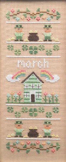 March Sampler chart - Country Cottage Needleworks