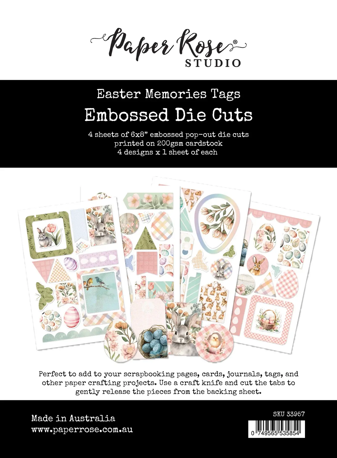 Easter Memories Tags Embossed Die Cuts