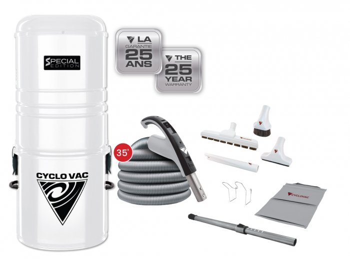 Cyclovac GS125 Special Edition with Low Voltage attachment kit 35' Hose