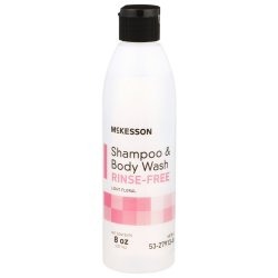 MCKESSON 53-27913-8 RINSE FREE SHAMPOO & BODY WASH 8 OZ. LIGHT FLORAL SCENT