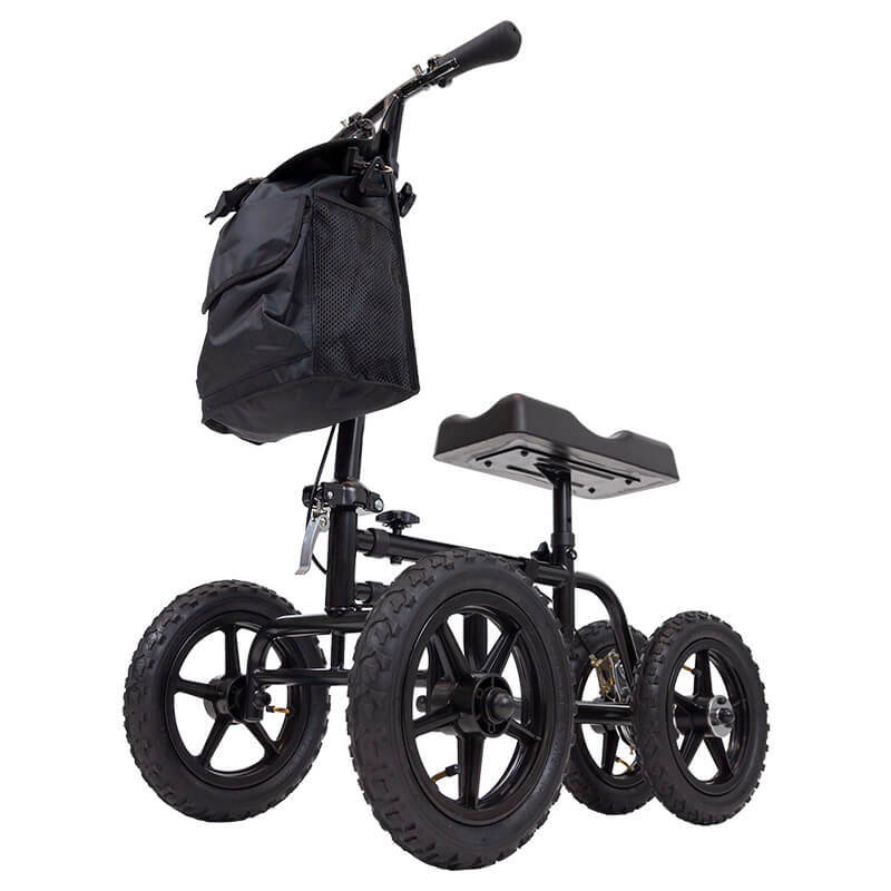 VIVE HEALTH ALL TERRAIN KNEE WALKER, STEEL FRAME, 12 TIRES, FOLDABLE, 350LB WT CAP FITS APPROX USER 5'6 TO 6'6