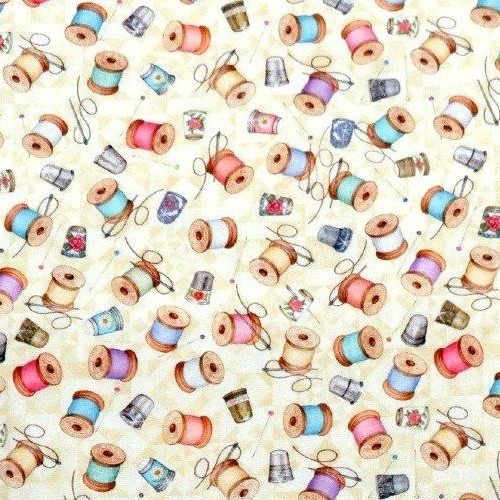 Vintage Tailor Made 27341-E Thimbles & Spools for QT Fabrics