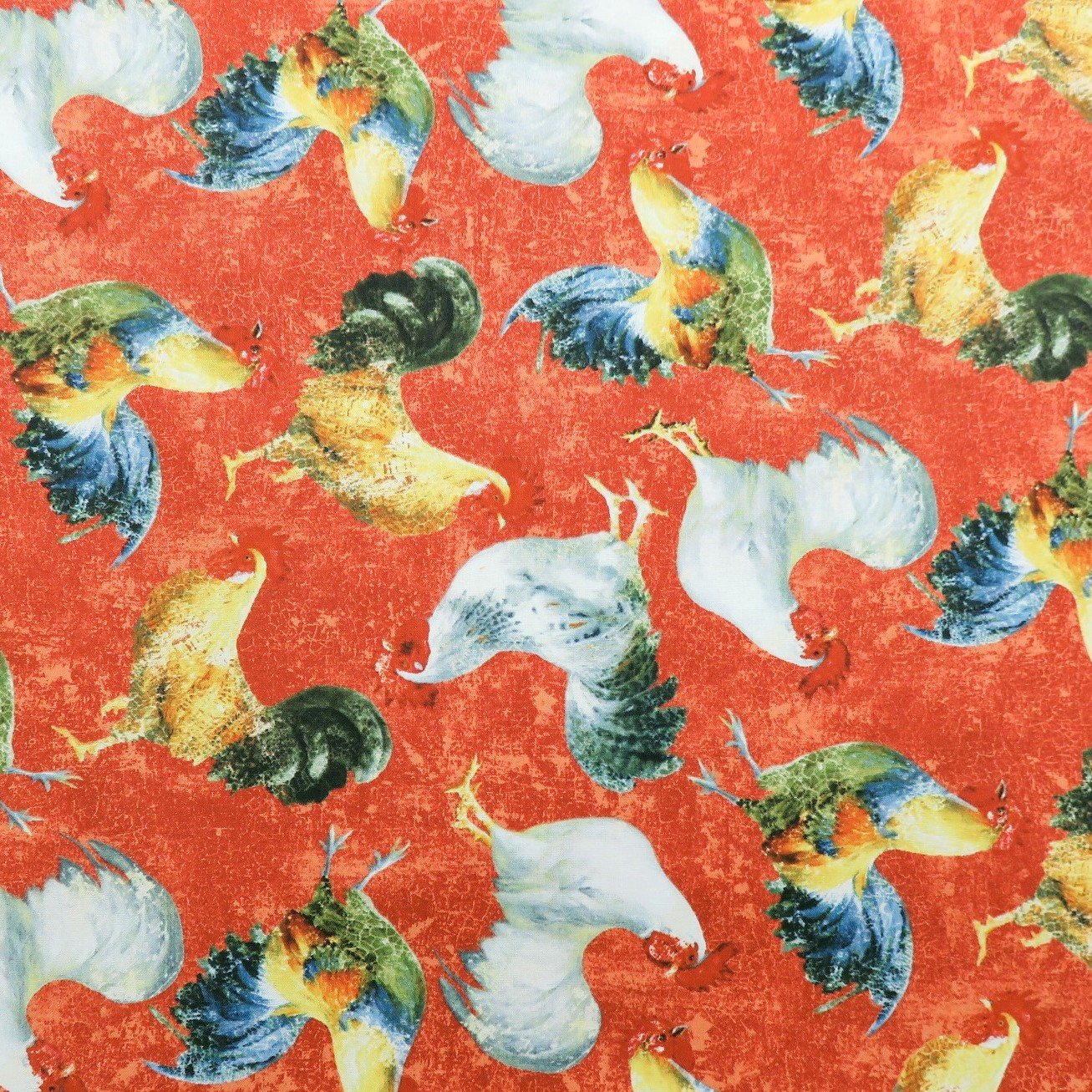 Early to Rise 89158-375 Reddish Brown Tossed Chickens for Wilmington Print