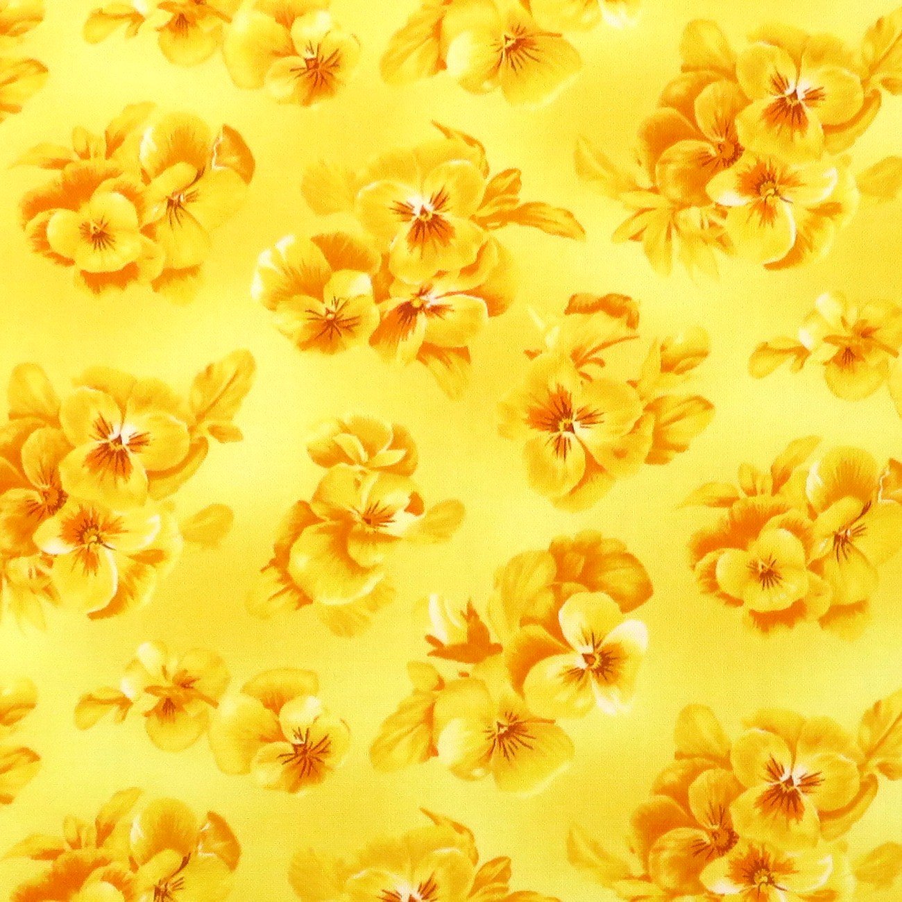 Flowerhouse Brightly So 21174-5 Yellow Tonal Floral for Robert Kaufman