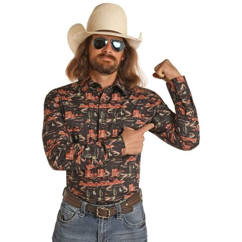 Mens Dale Brisby Long Sleeve Snap Shirt