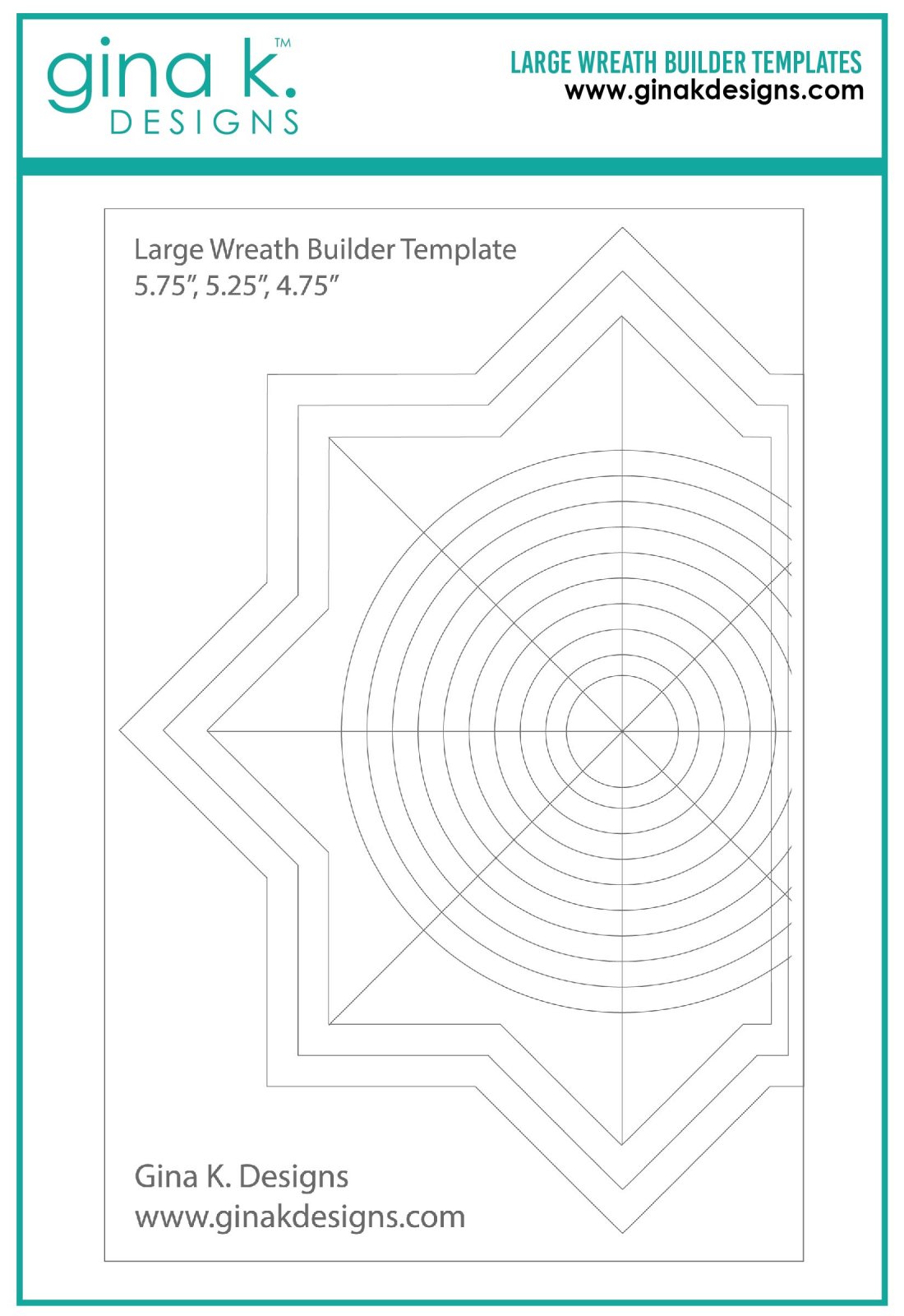 Gina K Stencils Wreath Builder Template Large 609015528181