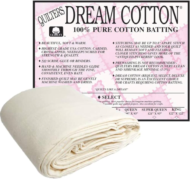 Batting Quilters Dream Natural Dream Cotton Select Mid Loft King (122 x 120)