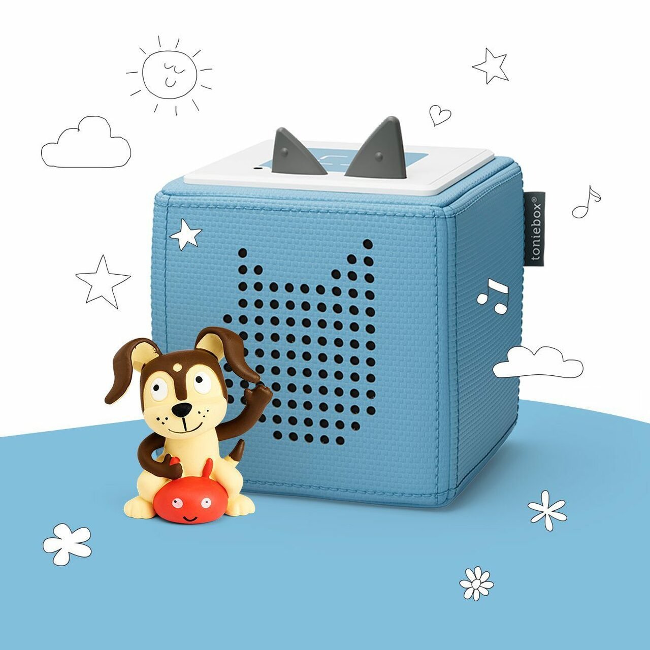 TONIEBOX BLUE STARTER SET WITH PUPPY SONGS TONIES 840147406606 toniebox-blue-starter-set-with-puppy-songs-tonies-840147406606