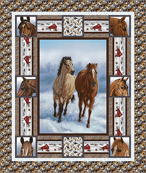 Horse Whisperer Downloadable Pattern for Quilt and Pillow