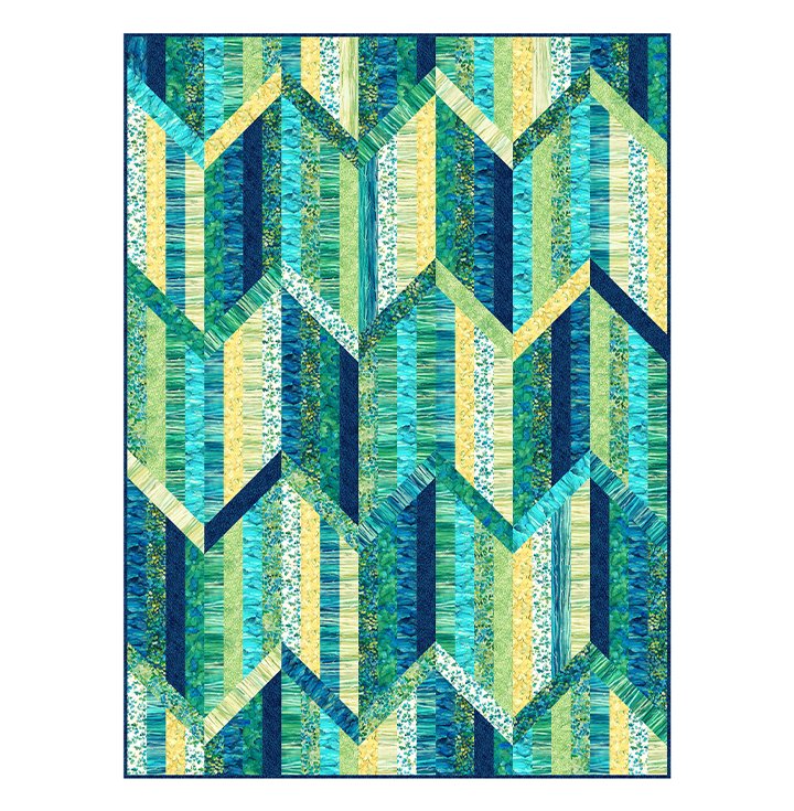 Morning Light Triple Sidestep Quilt Kit 56 by 77 Northcott Fabrics