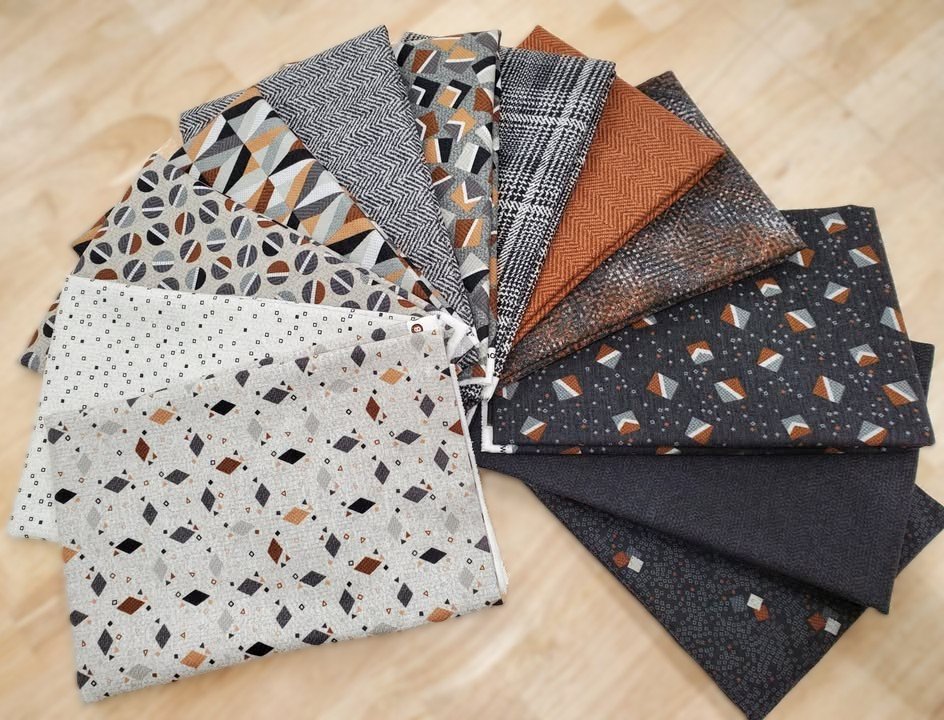 Haberdashery FLANNEL Half a Metre Bundle of 12 (twelve) - Northcott Fabrics