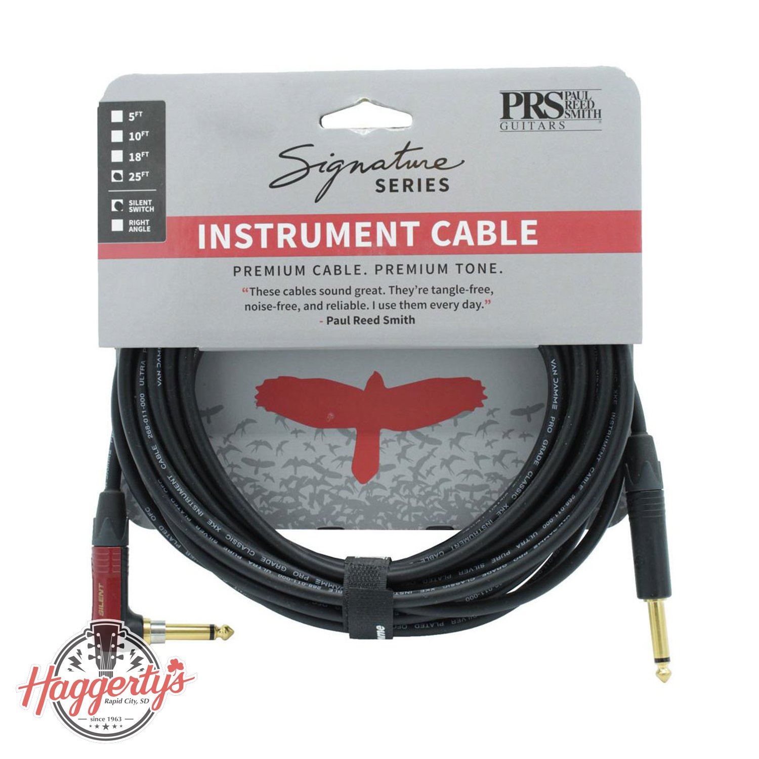 ギター PRS GUITAR CABLE STRAIGHT 25ft/7.6m 25ft Signature Instrument Cable - Straight/Silent – PRS