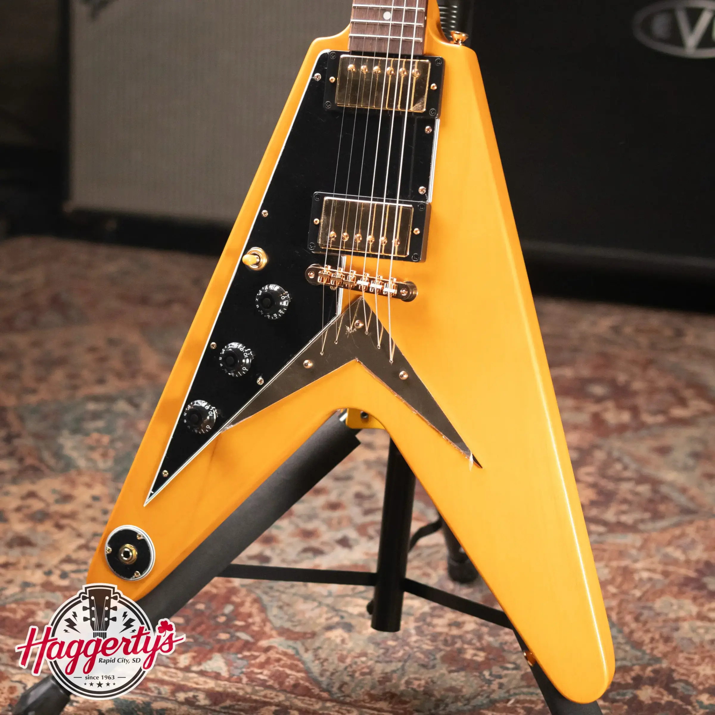 Epiphone Flying V ゴールド ハードケース付き Epiphone 1958 Korina Left-Handed Flying V Electric Guitar