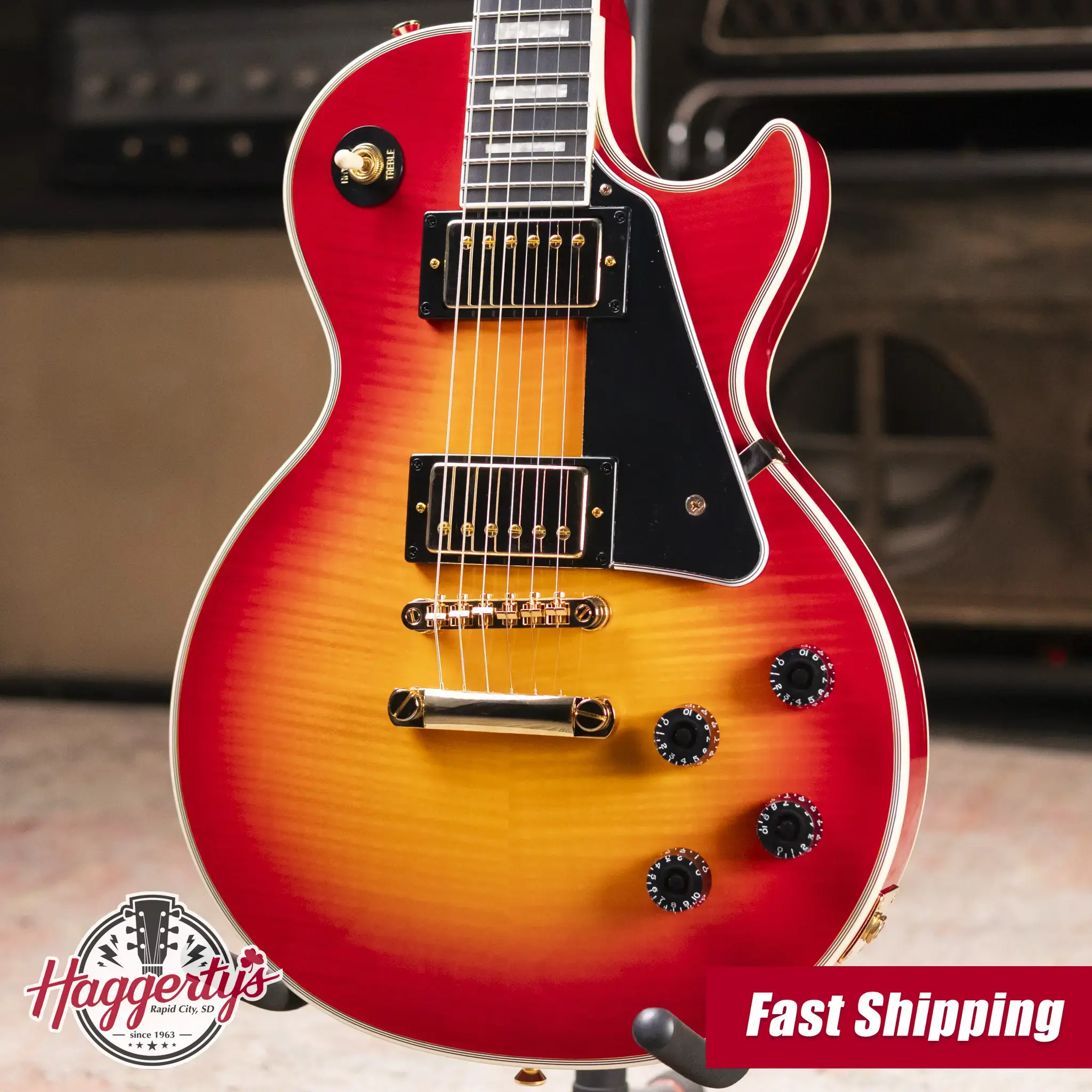 Epiphone Les Paul Custom Electric Guitar - Heritage Cherry