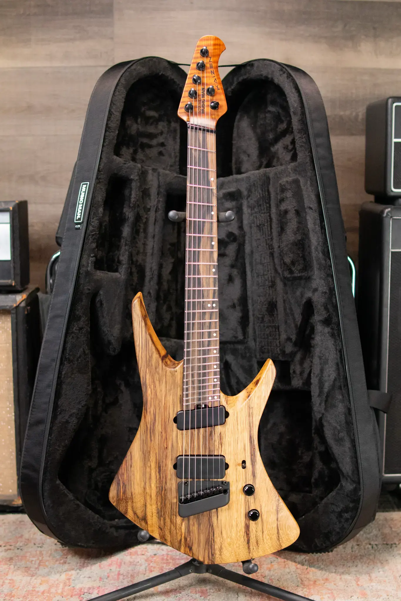 Ernie Ball Music Man Kaizen 7 Electric Guitar - Black Limba